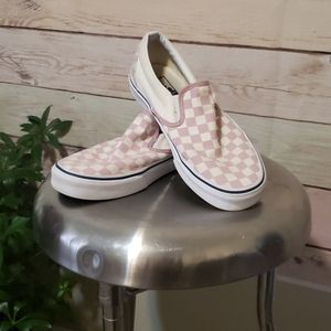 Vans Pink and white Checkers Women's size 10